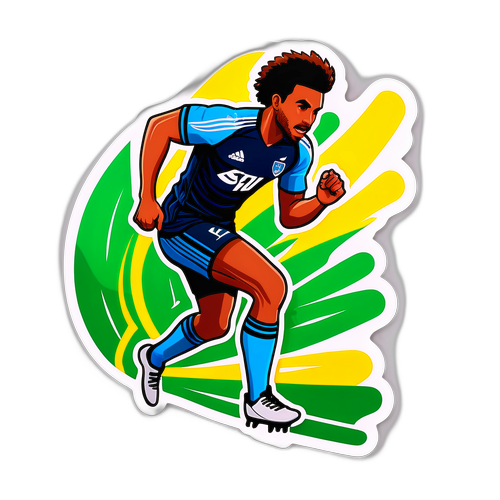 Desain Stiker Gabri Veiga Beraksi di Lapangan