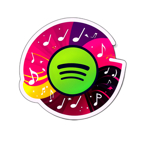 Sticker vibrant cu logo Spotify