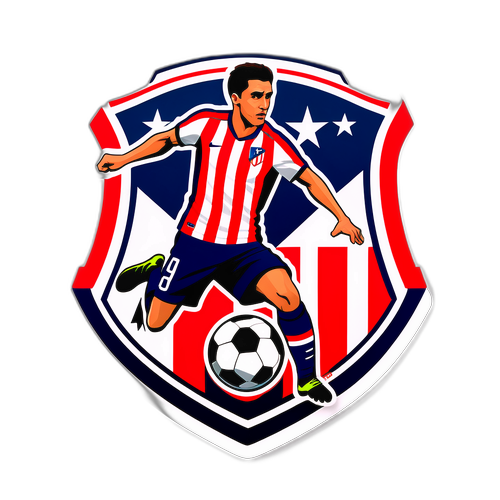 Dynamisk fotballklistremerke med Atlético de Madrid og Botafogo