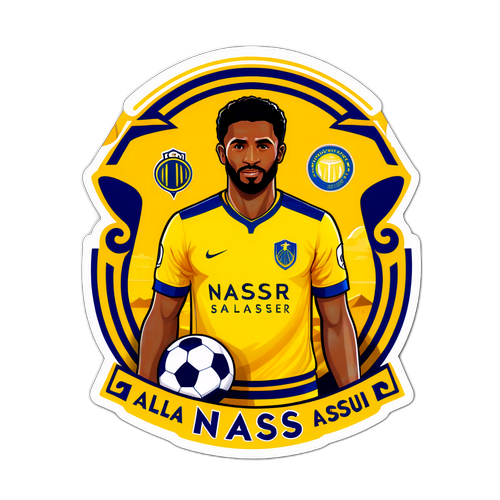 Al Nassr Sticker wa Jezi za Dhahabu