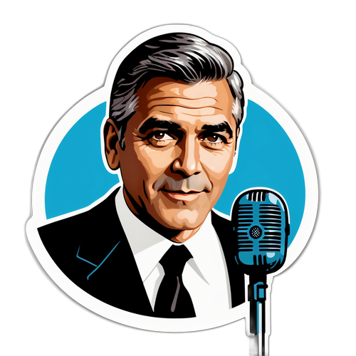 Vintage Mikrofon Med George Clooney