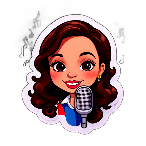 Adesivo cartone animato di Loretta Goggi