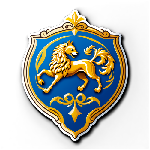 Create a sticker featuring Atalanta's emblem with intricate Italian heritage design