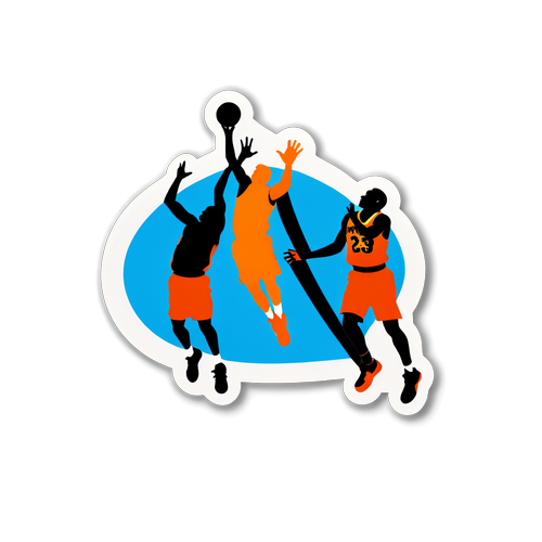 Scène dynamique d'un match de basket-ball