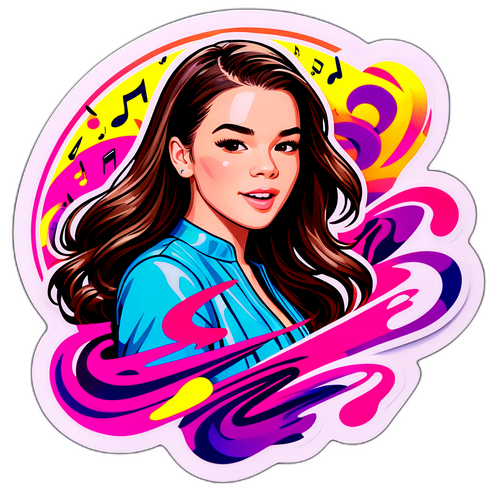 Adesivo vibrante di Hailee Steinfeld in performance