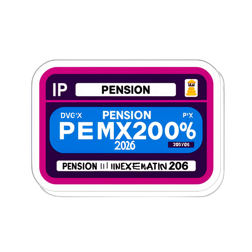 Творческий стикер в форме пенсионной карты