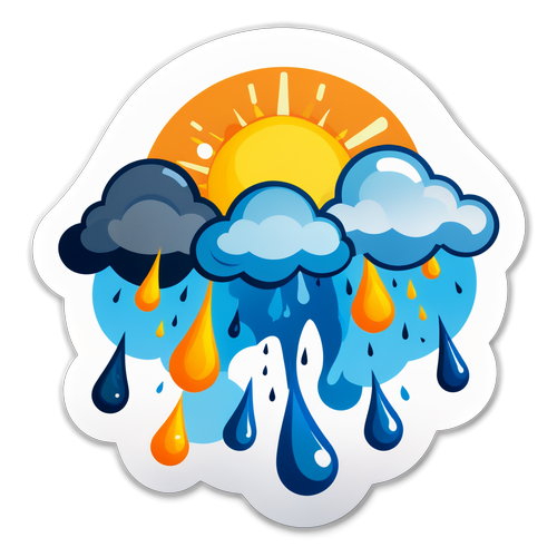 Ilustrație a unui prognoză meteorologică animată