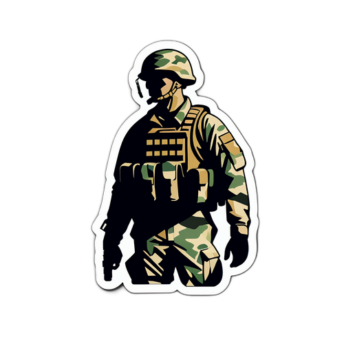 Adesivo IDF Moderno con Camouflage