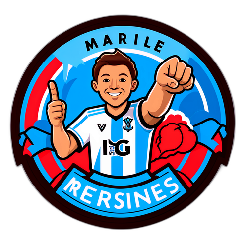 ออกแบบสติ๊กเกอร์สำหรับการแข่งขันระหว่างมาร์กเซยและแรนส์โดยมีบรรยากาศของแฟนบอลเชียร์