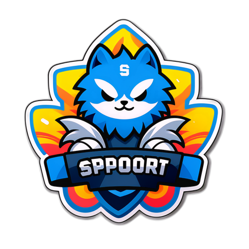 Дизайн наклейки, посвященной командному духу в esports