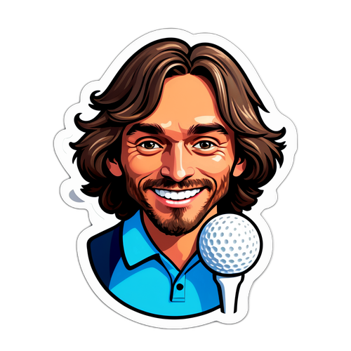 Skønt golfbold klædt ud som Tommy Fleetwood