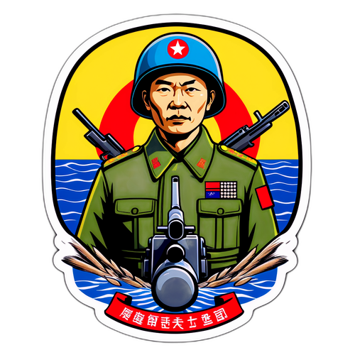 台湾海峡人民解放军勇敢形象贴纸