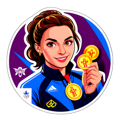 Helenka Fibingerová na olympijském závodě s zlatými medailemi