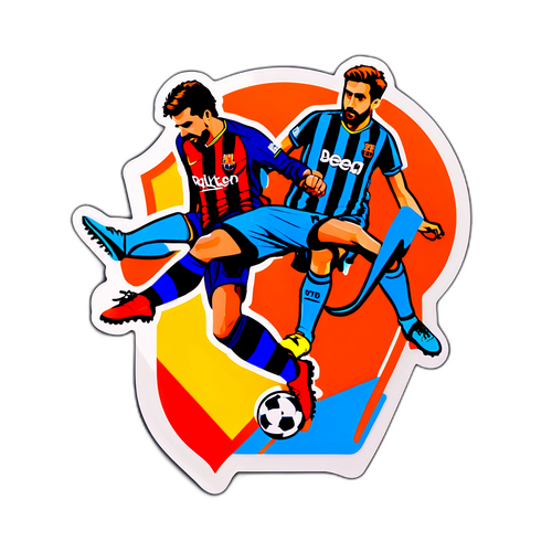 레알 소시에다드와 바르셀로나의 클래식 매치 스티커