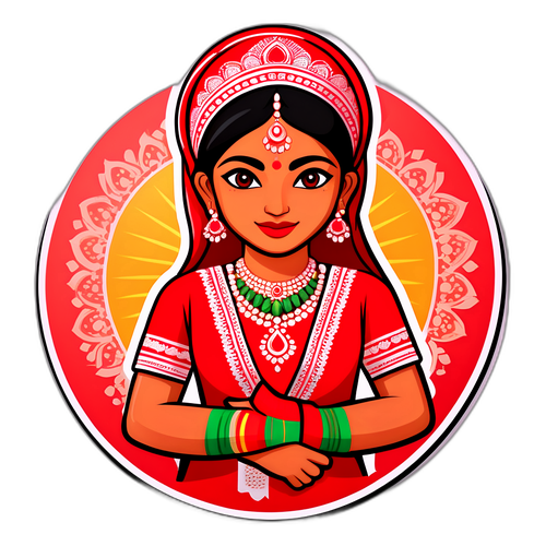 여성의 조화 스티커