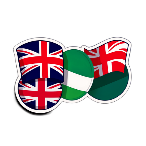 Isang Nakaka-engganyong Sticker ng Pinagsamang Watawat ng Inglatera at Wales