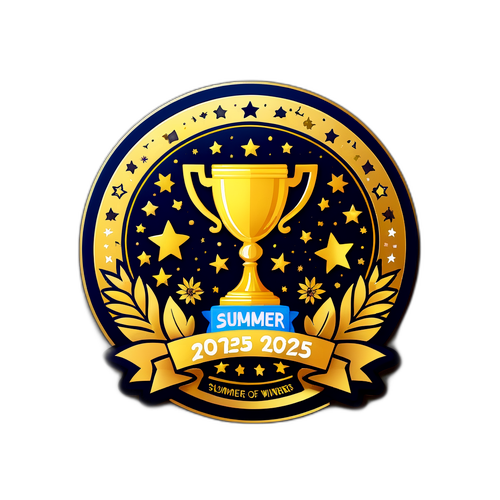 Aufkleber zum Feiern der „Sommerhaus der Stars Gewinner 2025“