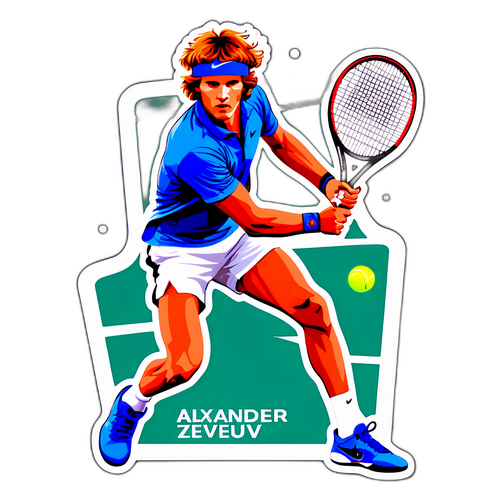 Hình ảnh của vận động viên tennis Alexander Zverev