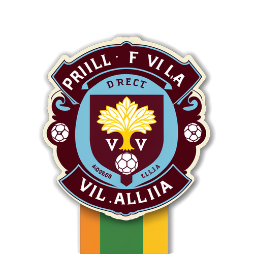 Ujivunio wa Villa: Sticker ya Aston Villa Iliyojaa Moyo na Historia!