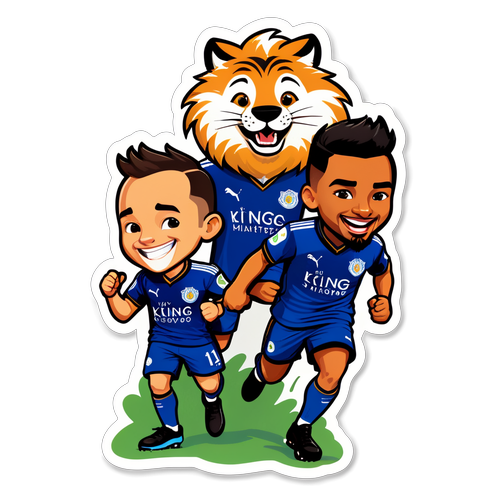 Sticker ya Furaha ya Mascot wa Newcastle na Leicester City