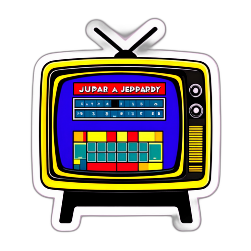 Retro Jeopardy Masters Sticker