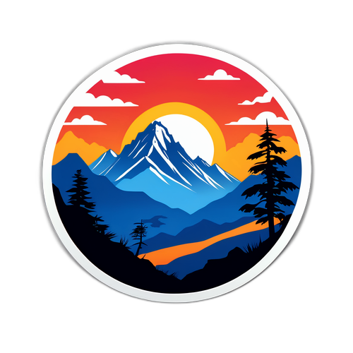 Stickers di Paesaggi Nepalese al Tramonto