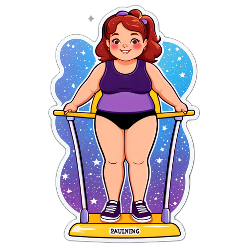 Whimsig klistermärke av Pauline Potter på en våg