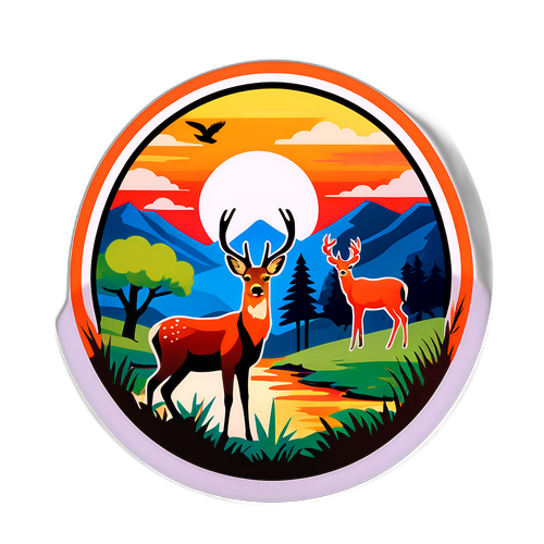 Georgisk landskap med solnedgang