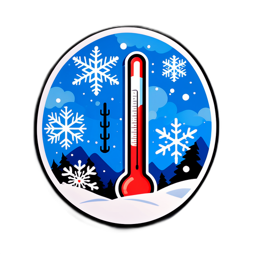 冬季寒潮警告贴纸