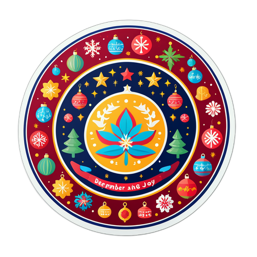 Stiker Penuh Keceriaan Desember 2025