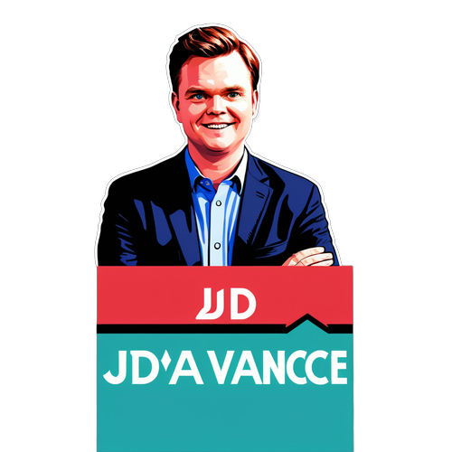 Sticker ya J.D. Vance: Picha ya Kitaaluma na Yetu ya Karibu ya Kuishi!