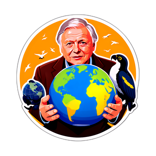 David Attenborough med jordkloden
