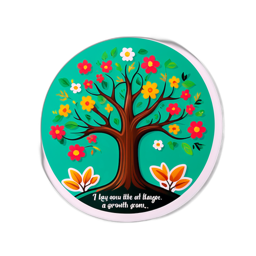 विकास और परिवर्तन पर प्रेरणादायक कोट sticker