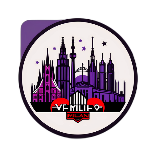Chic Sticker med Milanos Ikoniske Skyline