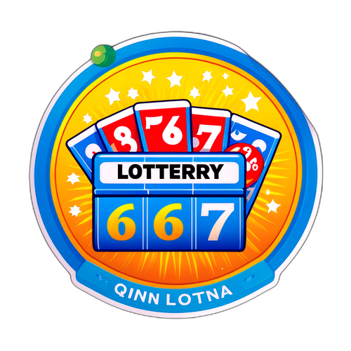 Adesivo de Bilhete de Loteria Quina 6764