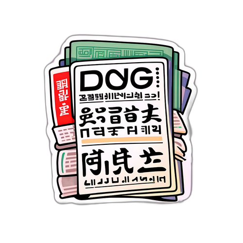 동아일보 전통 신문 느낌의 스티커