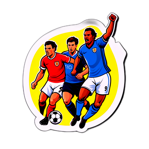 Stickers Comemorative Ale Meciurilor Clasice Între Cluburi de Fotbal Legendare