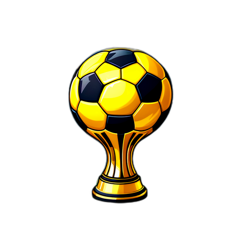 Piłka nożna z trofeum
