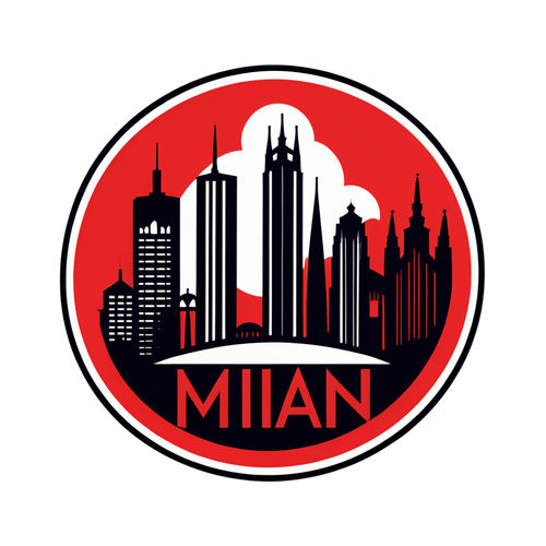 Chic dan Stylish: Stiker Ikonik Skyline Milan untuk Penggemar Sepak Bola dan Fashion!