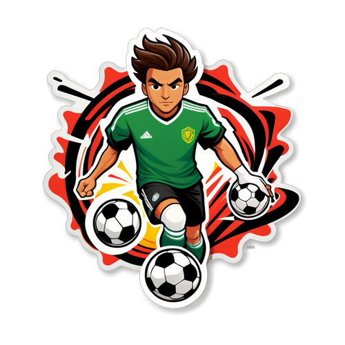 Stiker Dinamis Tim Sepak Bola Defensa y Justicia