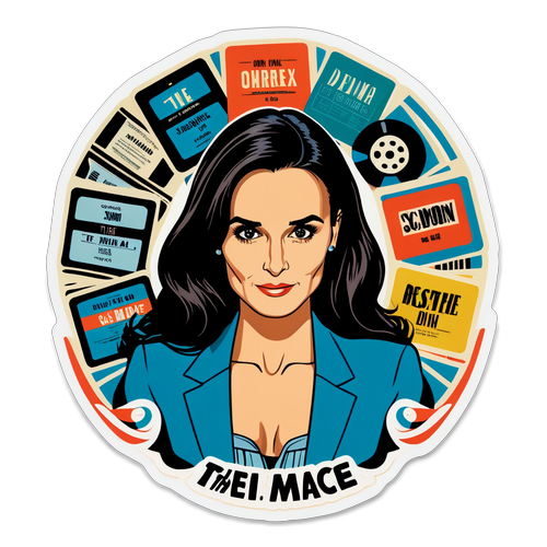 Vintage-Inspired Sticker ni Demi Moore