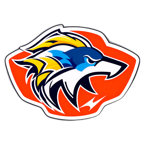 AFC West Division Logo with Stylized Team Mascots