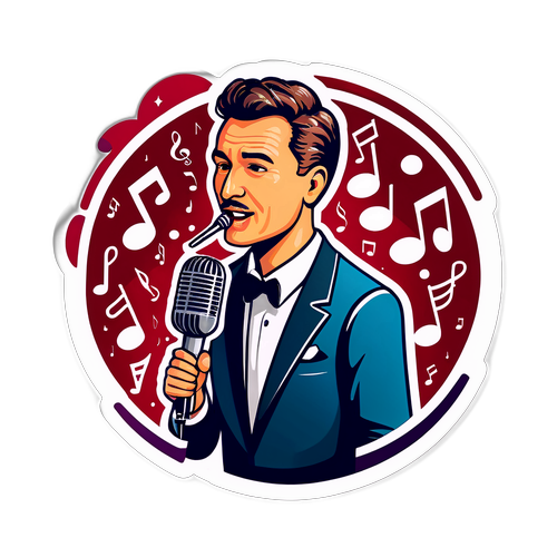 László Palik a mikrofon előtt