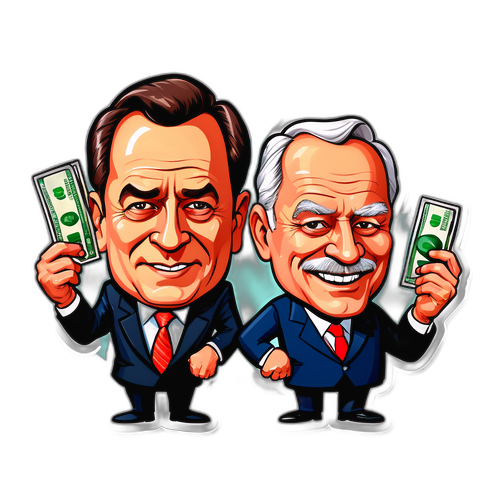 Korrupt politikai figurák karikatúrái