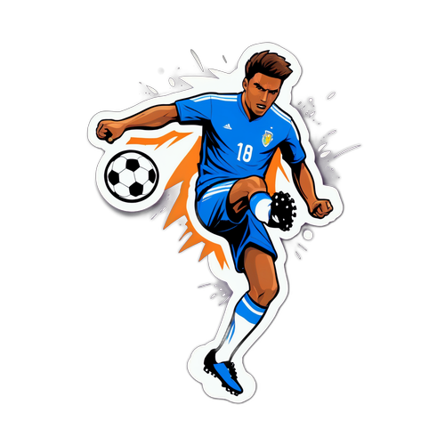 Jogador de Futebol em Ação