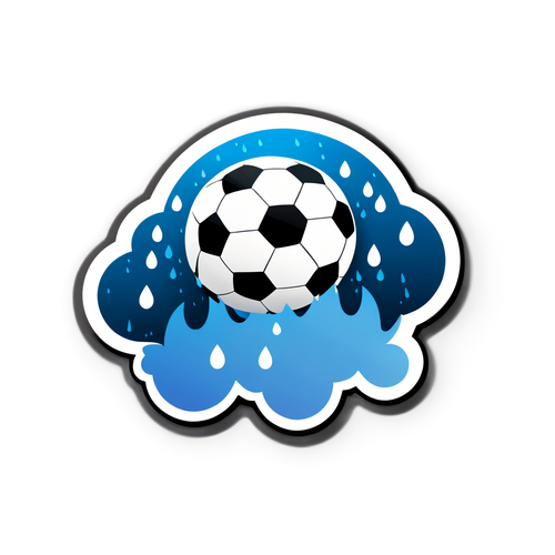 מדבקת גשם ו futbol
