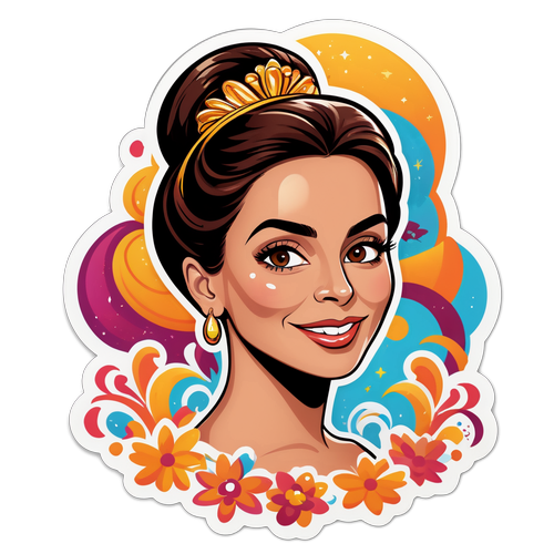 Diseño de un cartoon de Beatriz Salomón con un fondo brillante