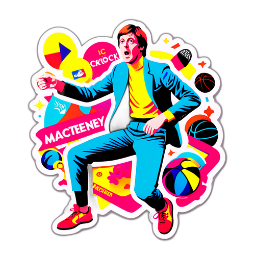 Dynamic Sports Sticker Featuring Action Pose