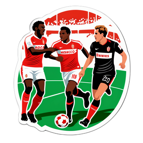 Scene din meciul dintre Monaco și Rennes