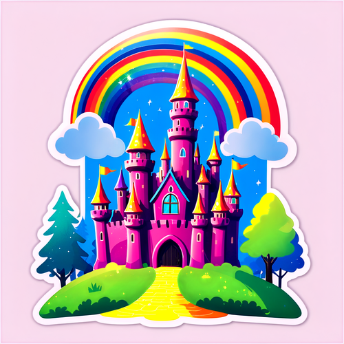 童話般的城堡與彩虹